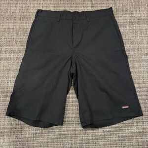 Dickies Black Flat Front Shorts Durable and Tailored